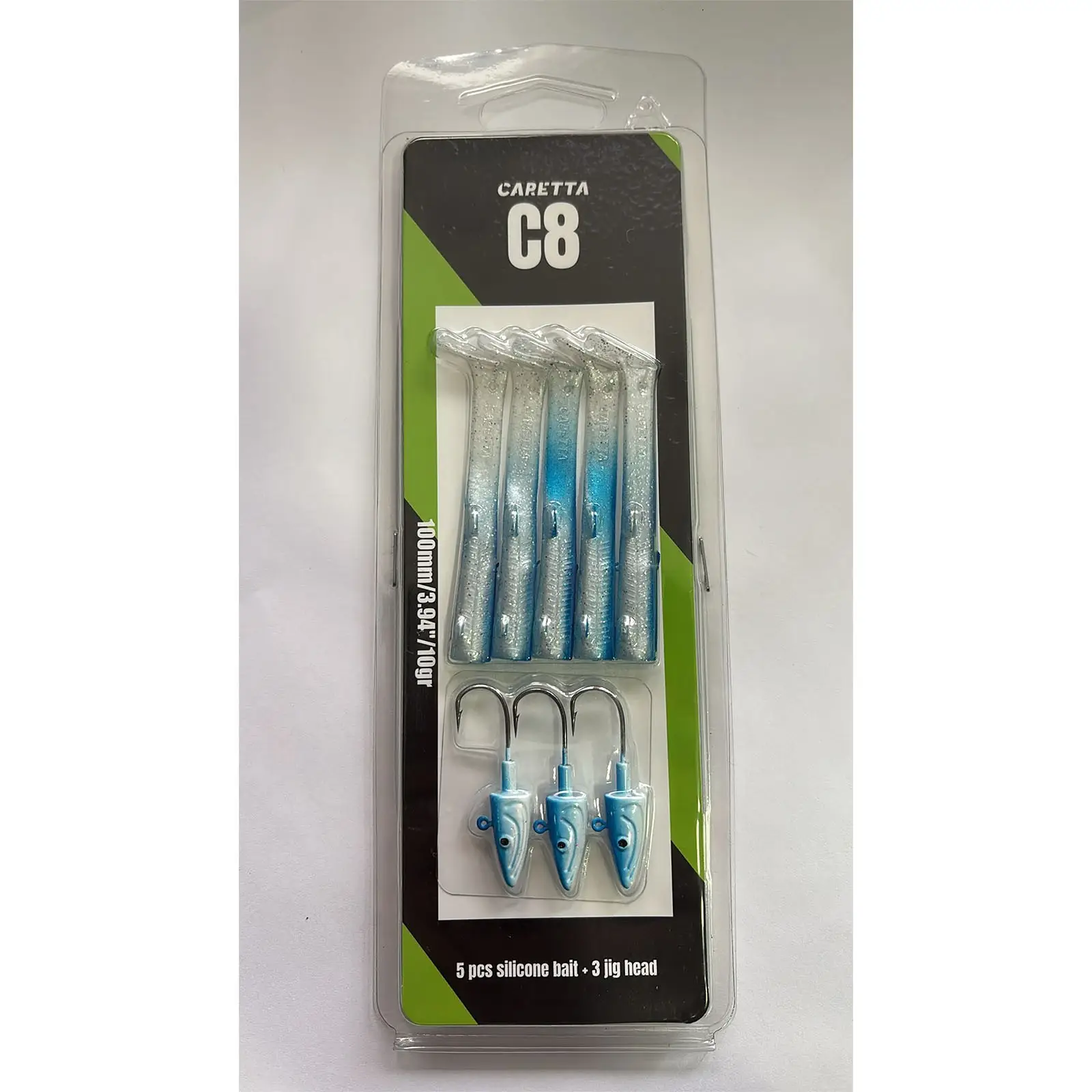 Caretta C8 10cm 10gr 5+3 Silikon Yem - Blue Blue