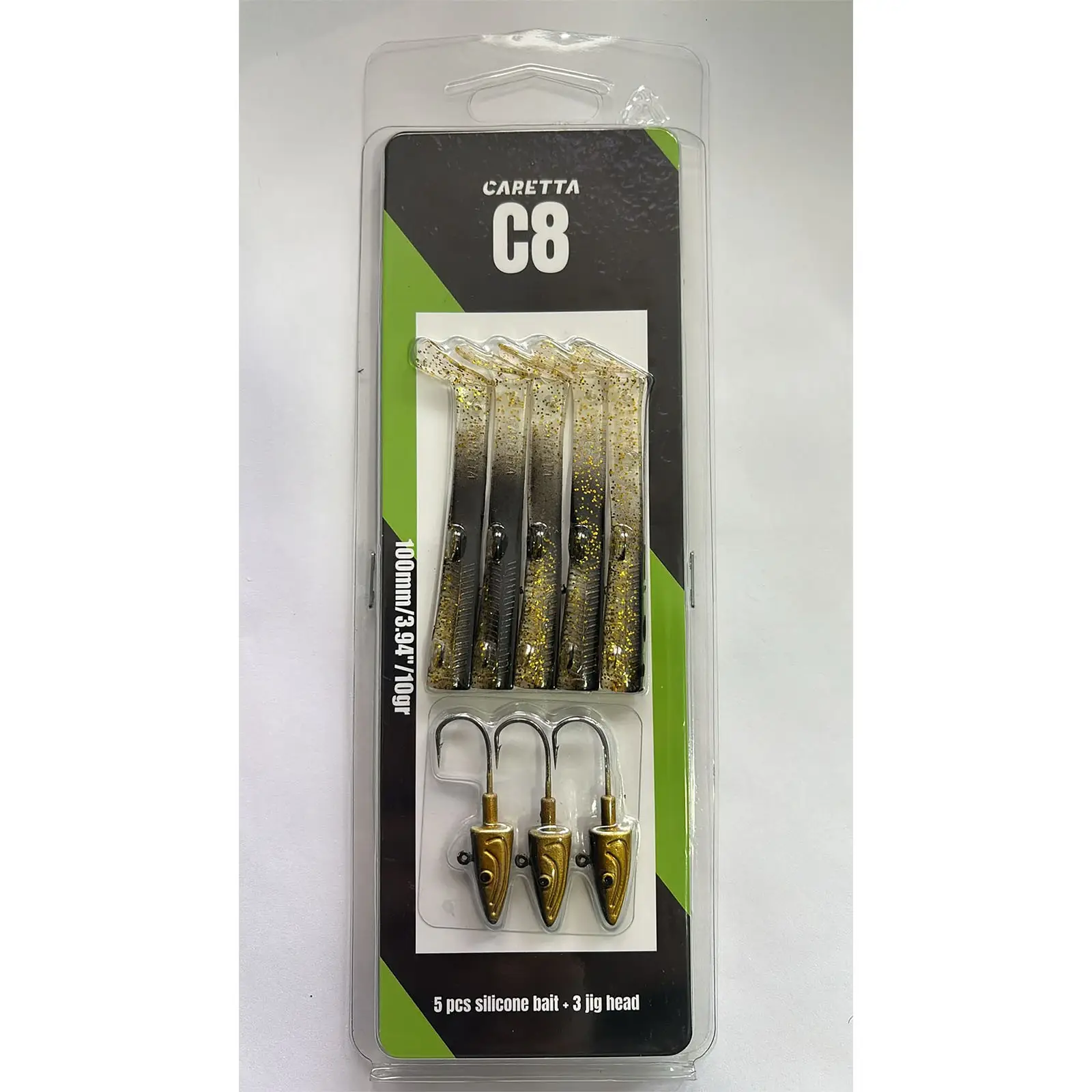 Caretta C8 10cm 10gr 5+3 Silikon Yem - Gold