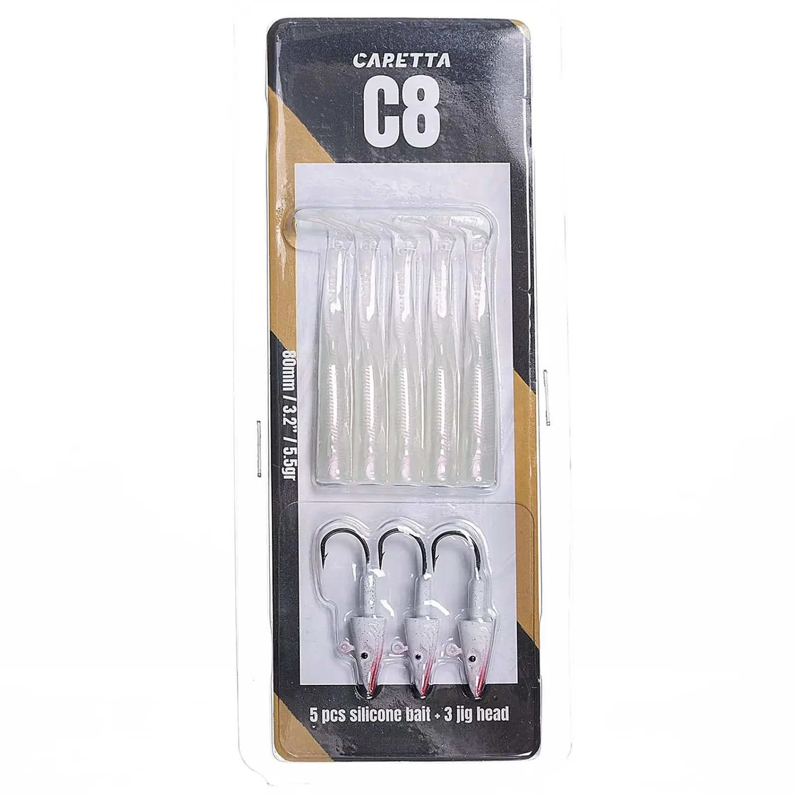 Caretta C8 8cm 5.5gr 5+3 Silikon Yem - Spirit