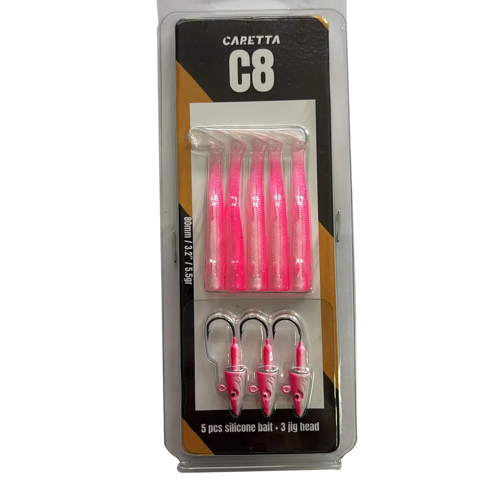 Caretta C8 8cm 5.5gr 5+3 Silikon Yem - Candy Pink