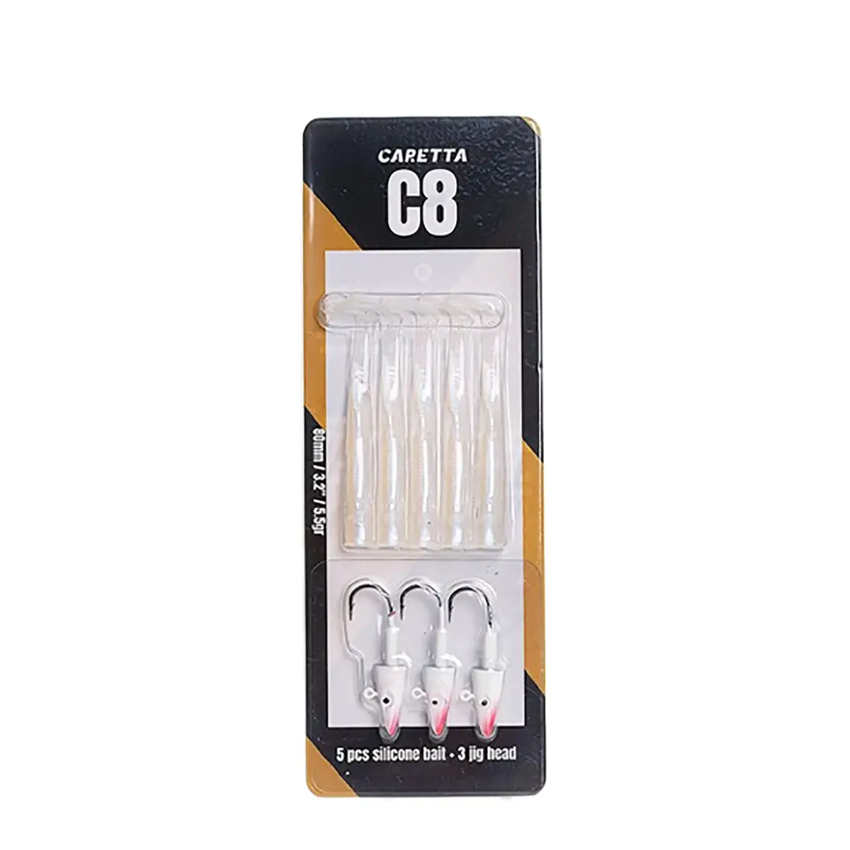 Caretta C8 8cm 5.5gr 5+3 Silikon Yem - Milky