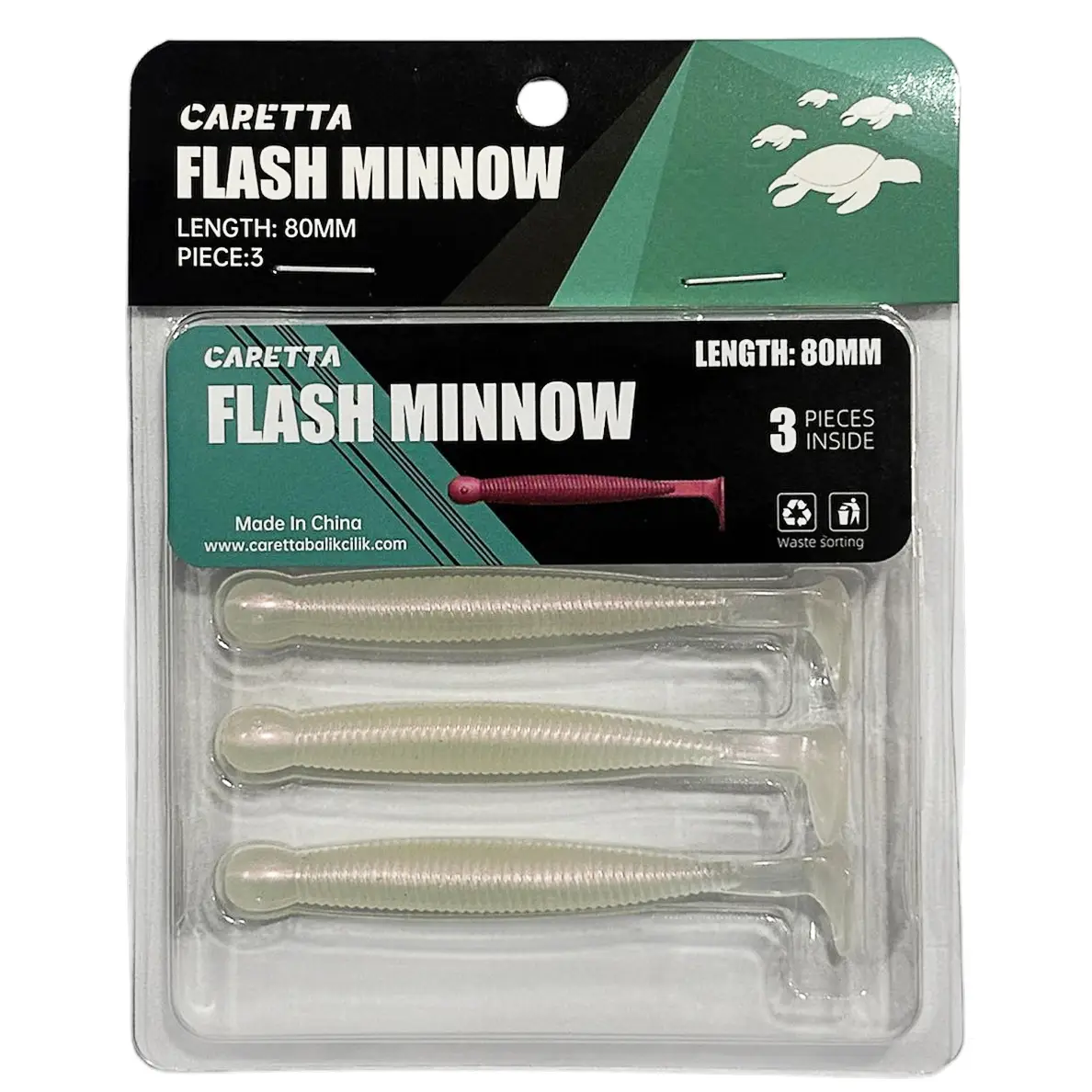 Caretta Flash Minnow 8cm 3.5gr 3 Adet Silikon Yem - Pink Spirit