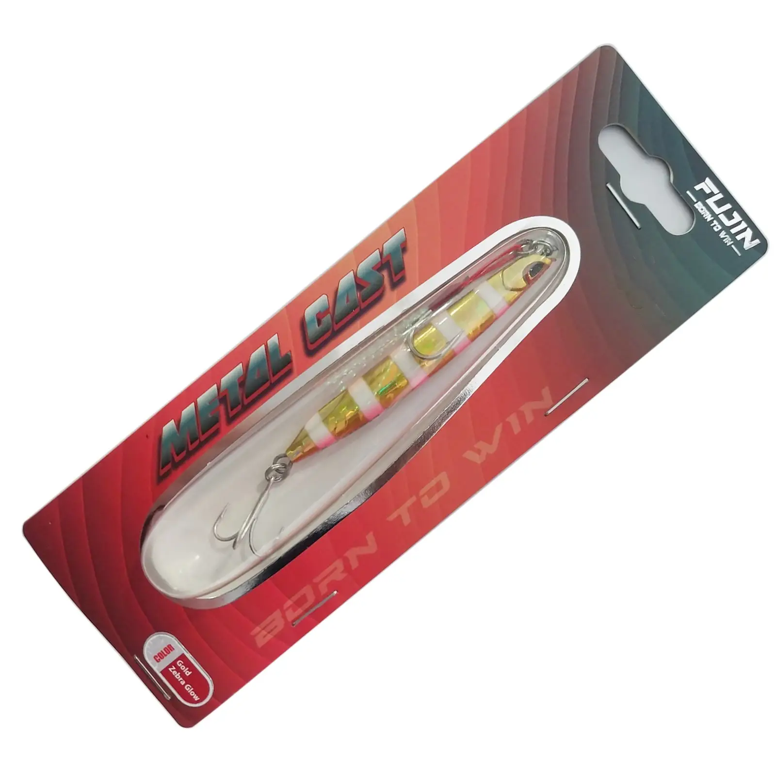 Fujin Metal Cast 60gr Shore Jig Yem - MT20 Gold Pink Zebra Glow