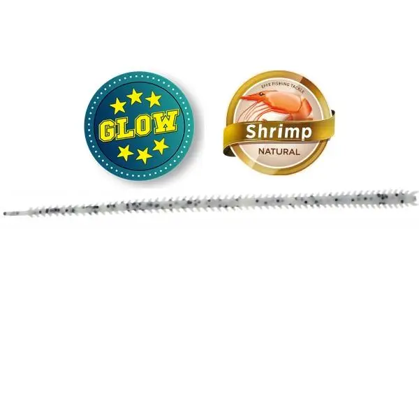 Japanese Ryoshi 120mm 15 Adet LRF Silikonu - Salt N Pepper Glow
