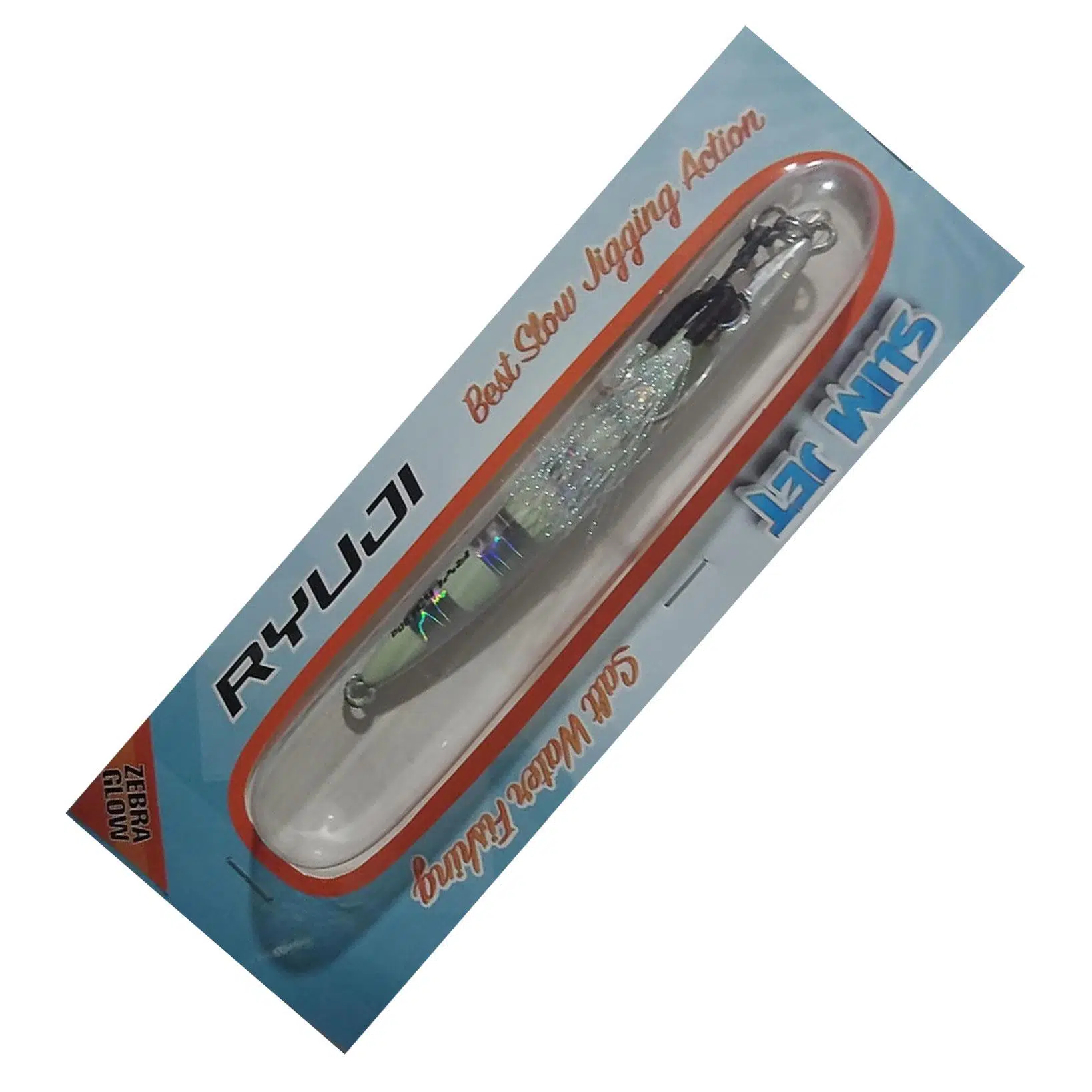 Ryuji Slim Jet 8cm 20gr Metal Jig Yem - Zebra Glow