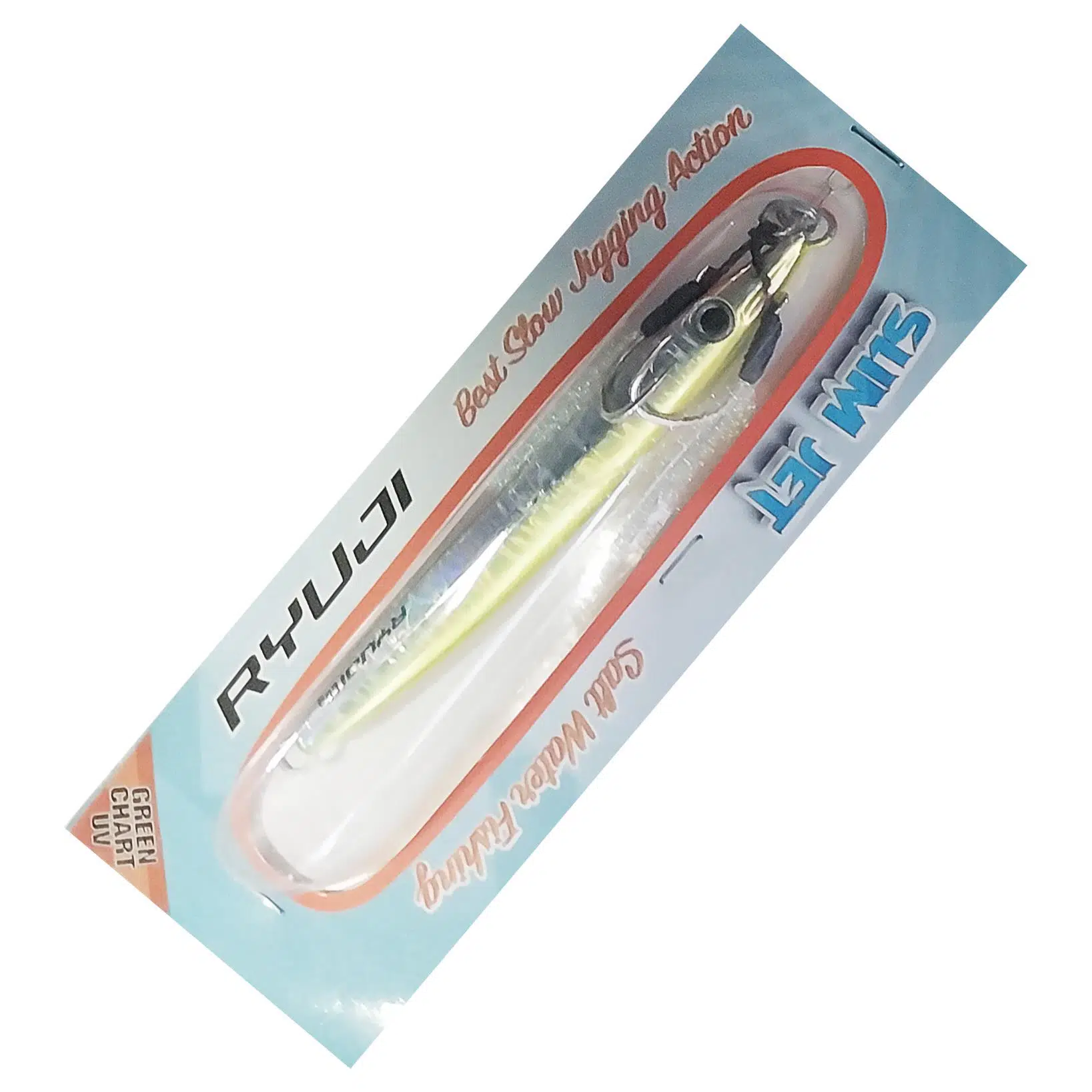 Ryuji Slim Jet 8cm 20gr Metal Jig Yem - Green Chart UV