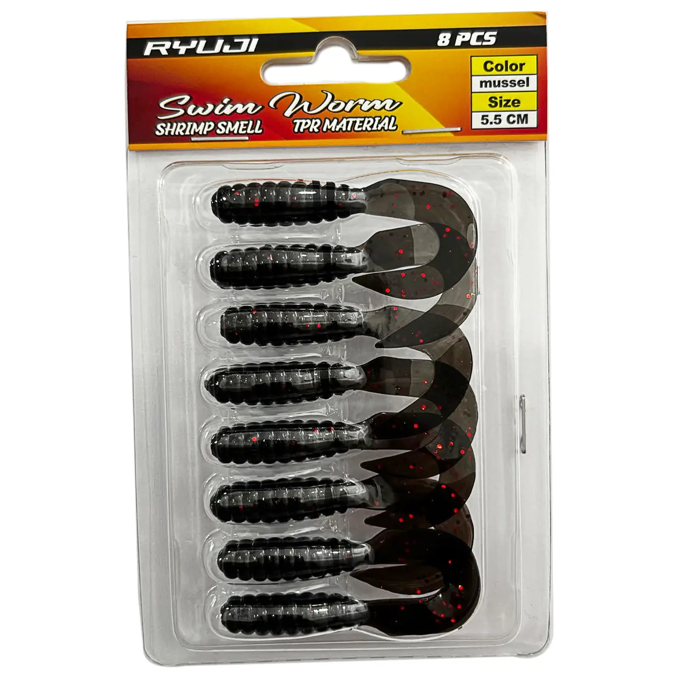Ryuji Swim Worm 5.5cm 8 Adet LRF Silikon Yem - Mussel